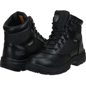 Black Skechers Men's New Wascana-Benen Military and Tactical Boot